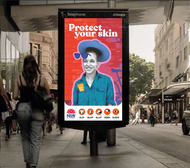 Example of out of home advertising for Protect Your Skin campaign