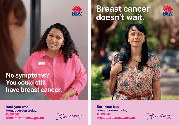 'Breast Cancer Doesn't Wait' campaign posters to download